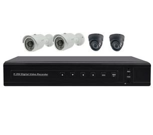 Hauptüberwachungskamera-Systeme 4CH allein stehendes DVR und IR wölben sich Kameras