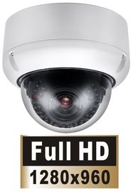 Weiße Haubenkamera HD IP-Kameras 1,3 MEGA- PIXEL 960P mit 40m IR Strecke