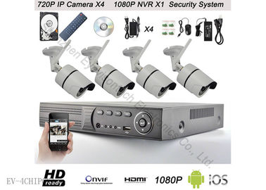 720P 4CH steuern Überwachungskamera, IP-Überwachungskamera-Systemnetzwerk-Videorecorder 500G automatisch an