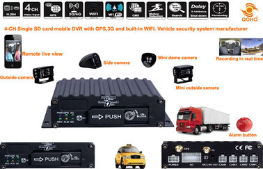 Tragbares Sd-Auto bewegliches DVR, 4 lenken drahtlosen DVR Sicherheits-Recorder 3g
